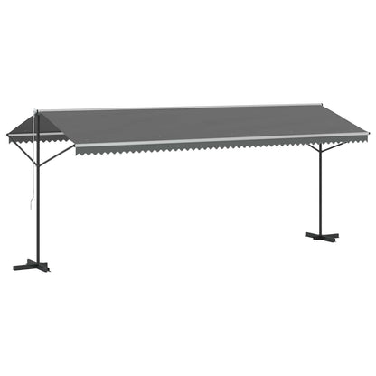 Free Standing Awning Grey 6 x 3 m Polyester