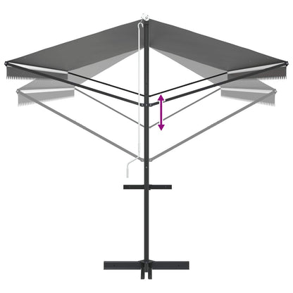 Free Standing Awning Grey 6 x 3 m Polyester