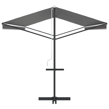 Free Standing Awning Grey 6 x 3 m Polyester