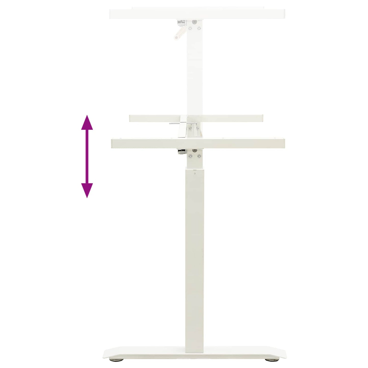 Desk White and Dark Brown 120 x 60 cm Solid Oak Wood