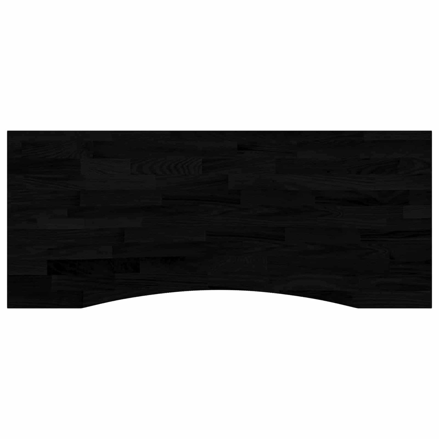 Desk Black and Dark Brown 120 x 60 cm Solid Oak Wood