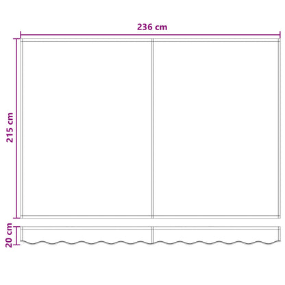Manual Retractable Awning with LEDs Sand