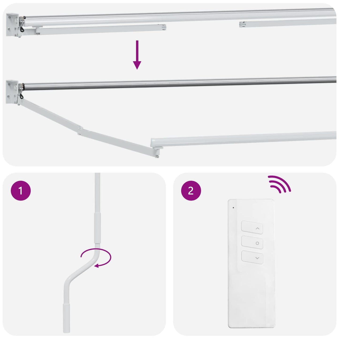 Electric Retractable Awning Sand 2.5 x 2 m