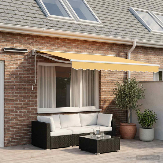 Electric Retractable Awning Sand 2.5 x 2 m