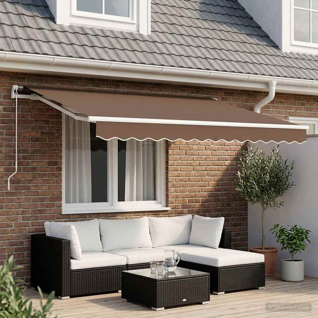 Retractable Awning Taupe 3 x 2 m Fabric