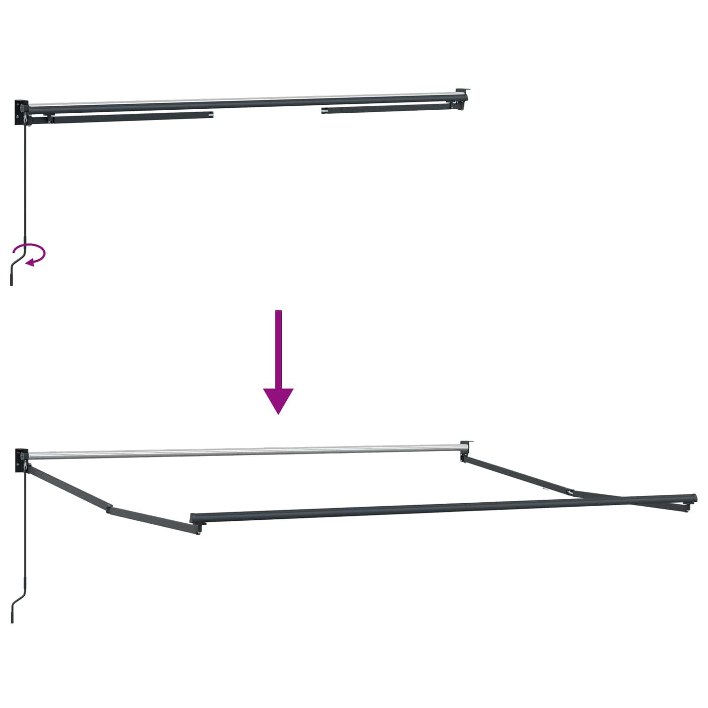 Retractable Awning Taupe 3 x 2 m 100% Polyester and Aluminium