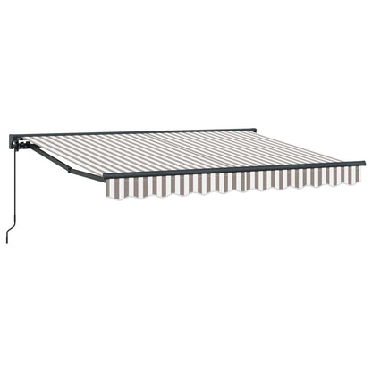 Manual Retractable Awning Light Grey and White 3 x 2 m