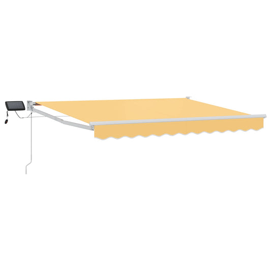 Manual Retractable Awning with LEDs Sand