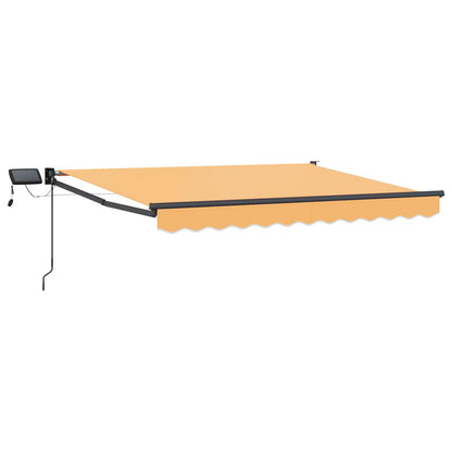 Manual Retractable Awning with LEDs Sand