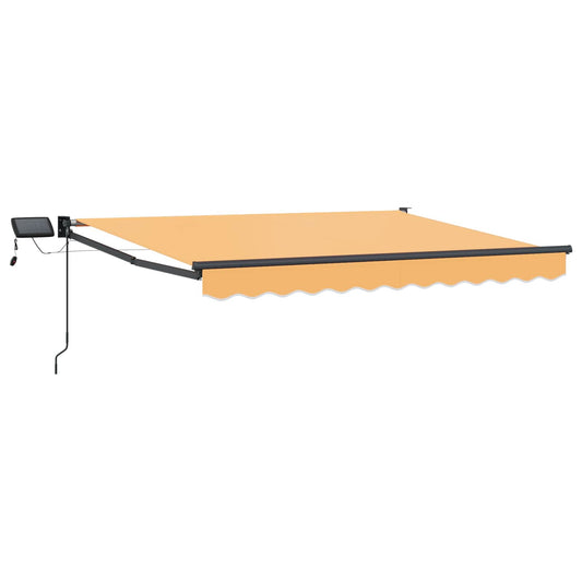 Manual Retractable Awning with LEDs Sand