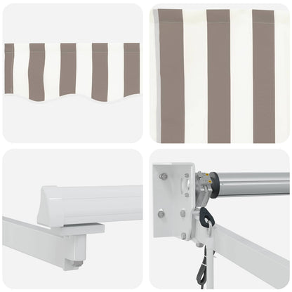 Electric Retractable Awning Light Grey and White