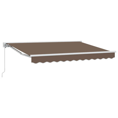 Retractable Awning Taupe 3.5 x 2 m Polyester and Aluminium