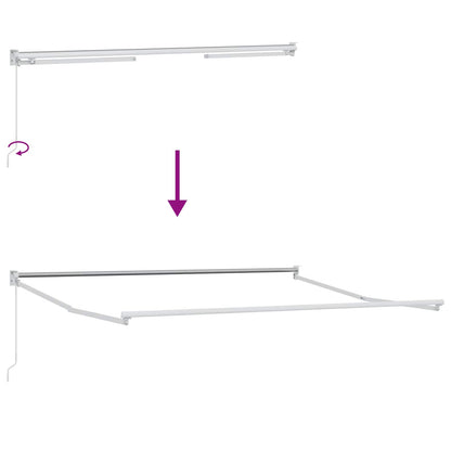 Retractable Awning Taupe 4 x 2 m 100% Polyester and Aluminium