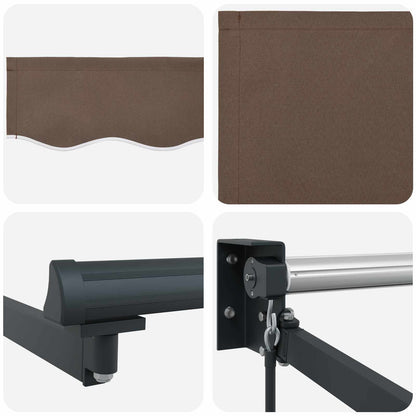 Retractable Awning Taupe 4 x 2 m 100% Polyester and Aluminium