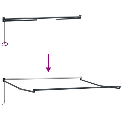 Retractable Awning Taupe 4 x 2 m 100% Polyester and Aluminium