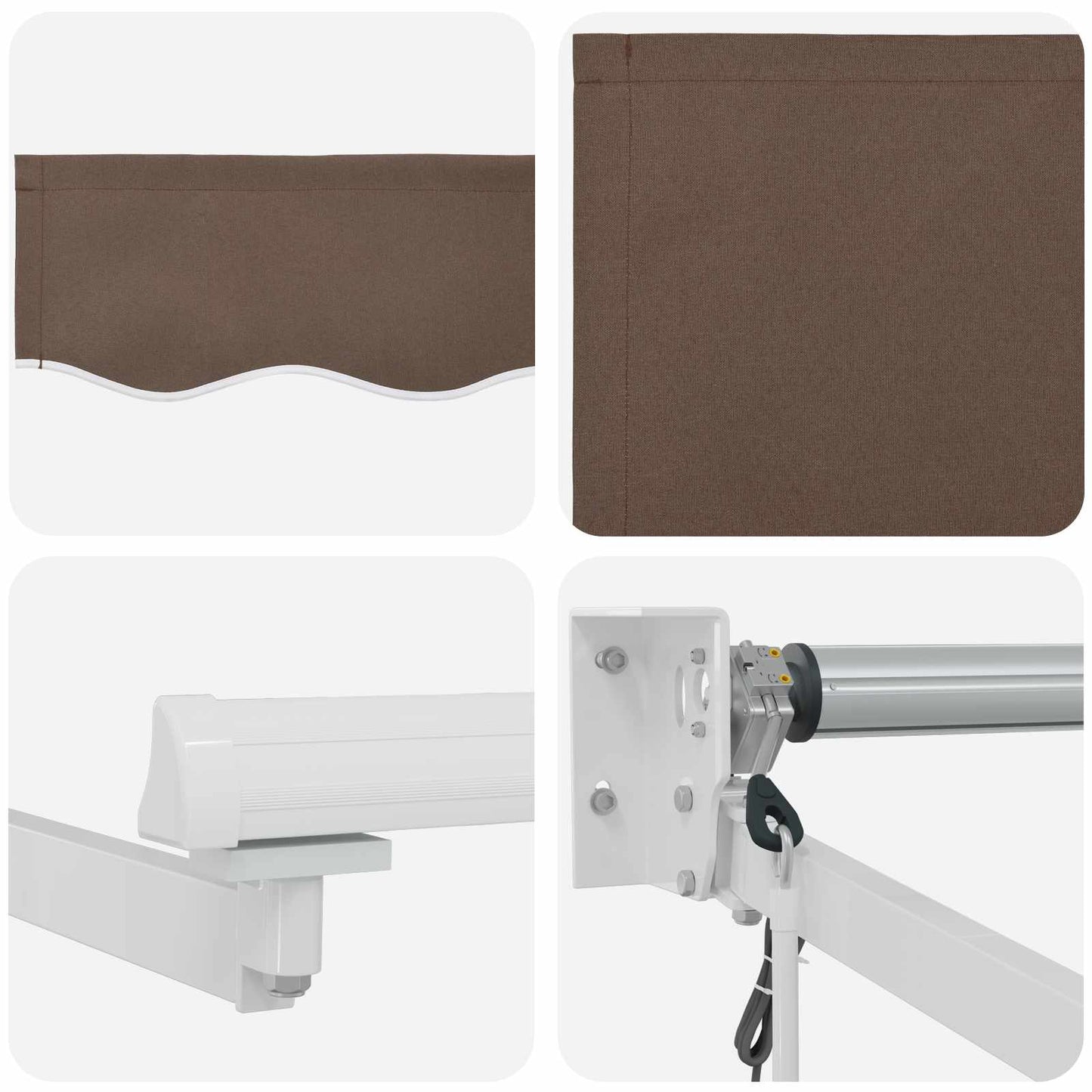 Electric Retractable Awning Taupe 4 x 2 m
