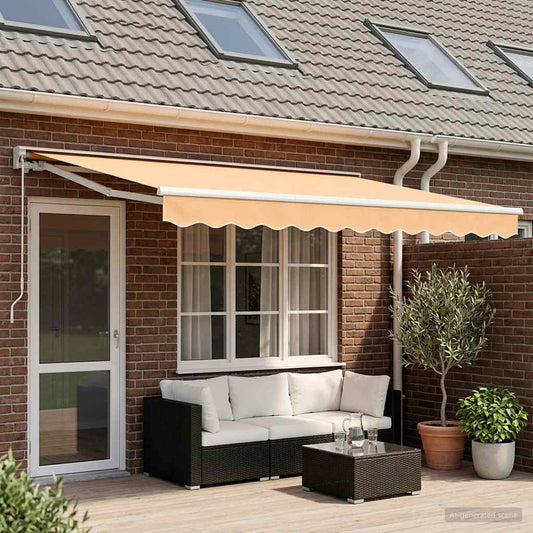 Manual Retractable Awning Sand 5 x 3.5 m
