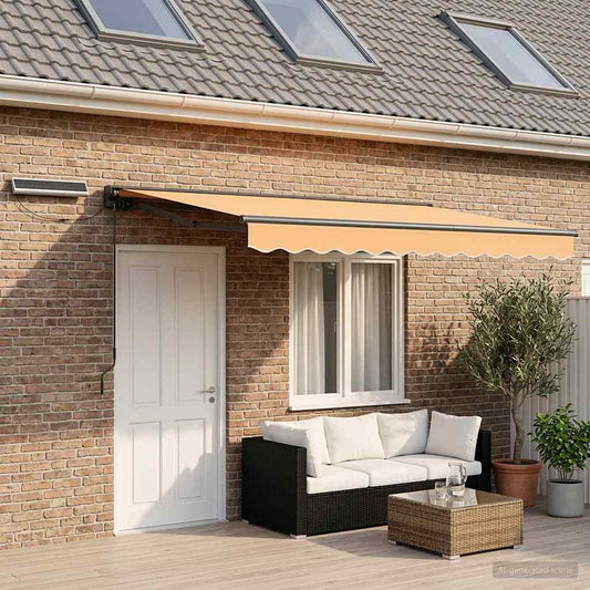 Electric Retractable Awning Sand 4.5 x 3.5 m