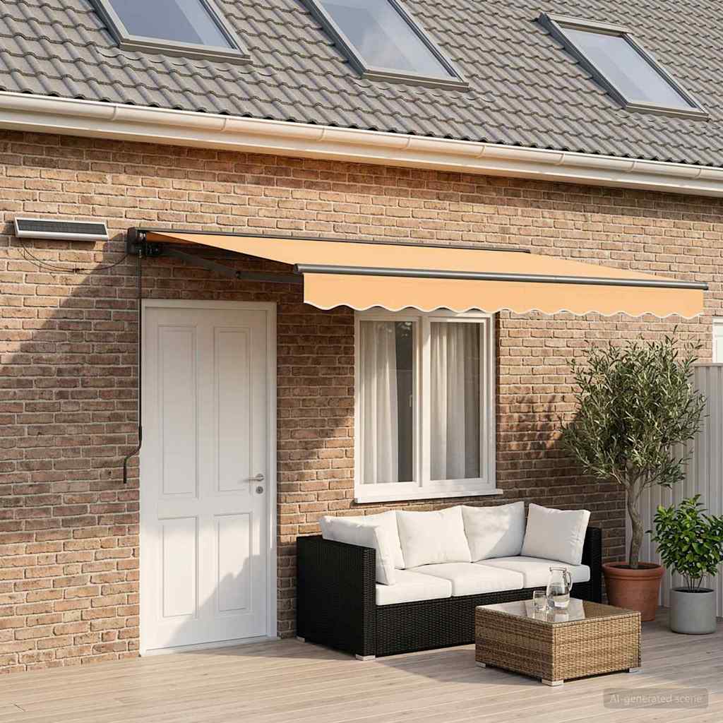 Electric Retractable Awning Sand 4.5 x 3.5 m