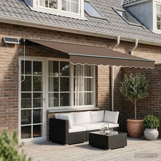 Electric Retractable Awning Taupe 4 x 3 m