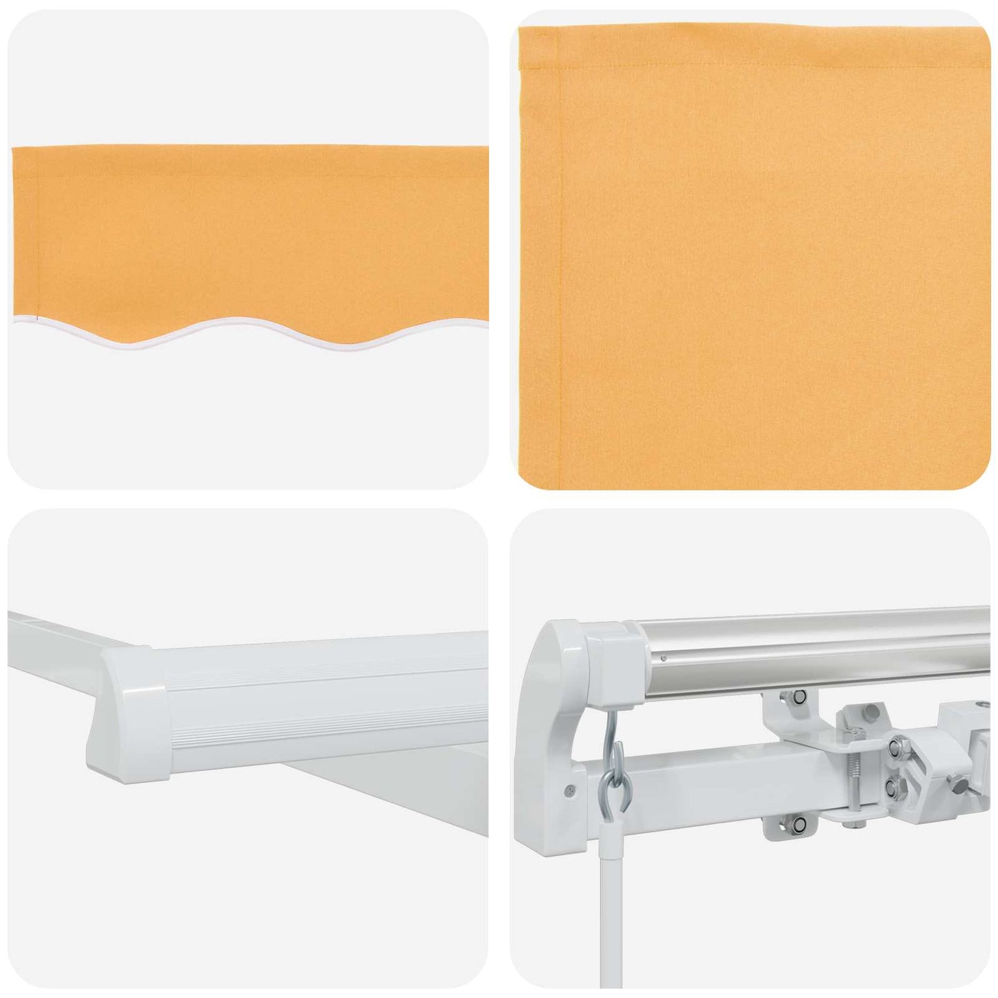 Retractable Awning Sand 3 x 2.5 m Polyester and Aluminium