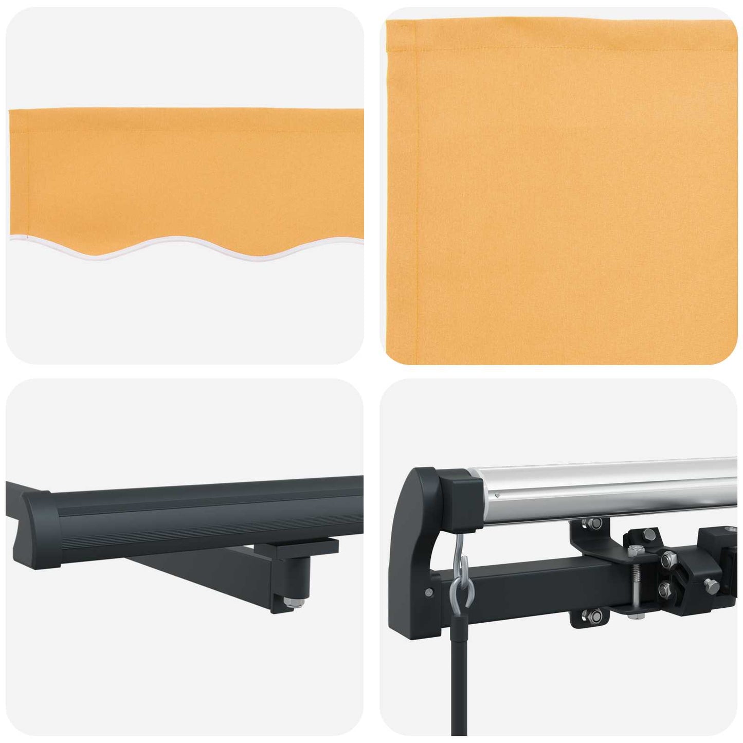 Retractable Awning Sand 300 x 250 cm Polyester and Aluminium