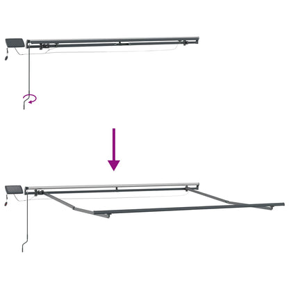 Retractable Awning Taupe 300 x 250 cm Fabric and Aluminium