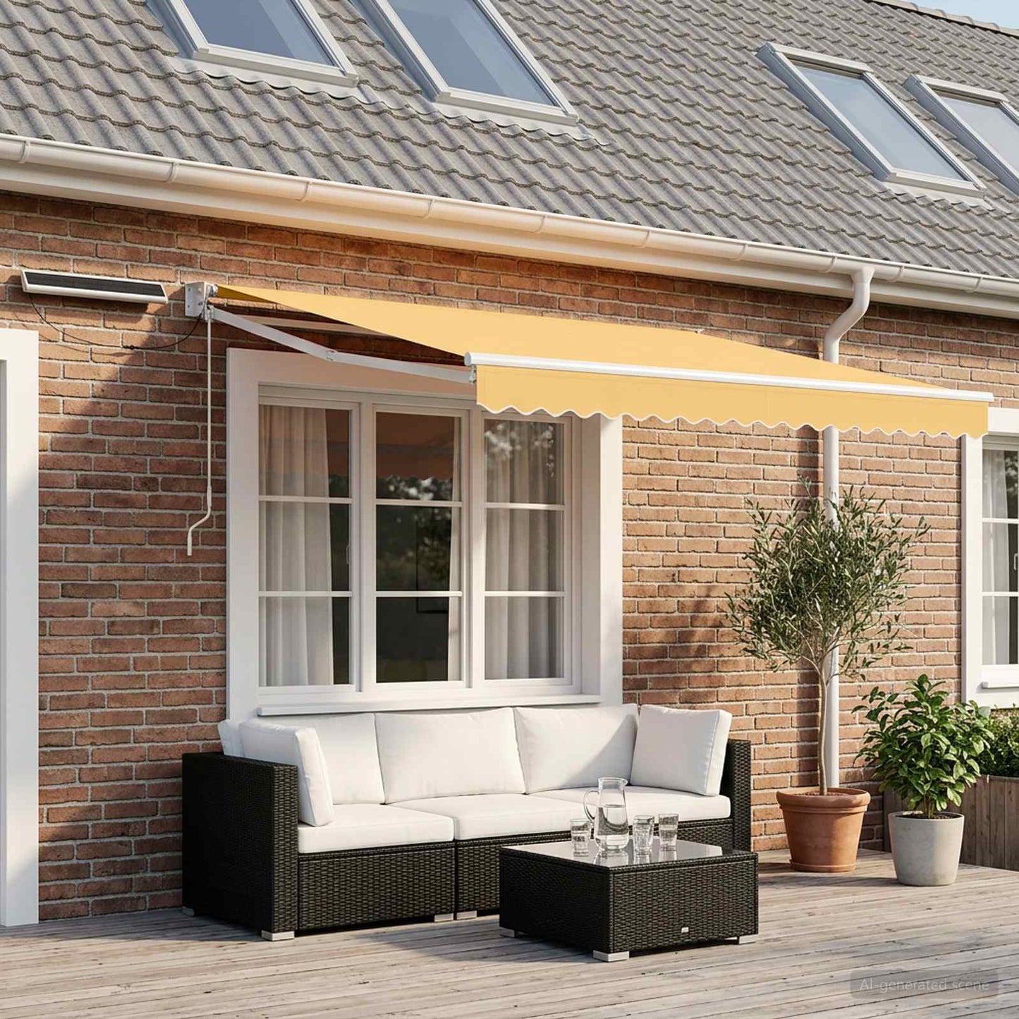 Electric Retractable Awning Sand 3 x 2.5 m