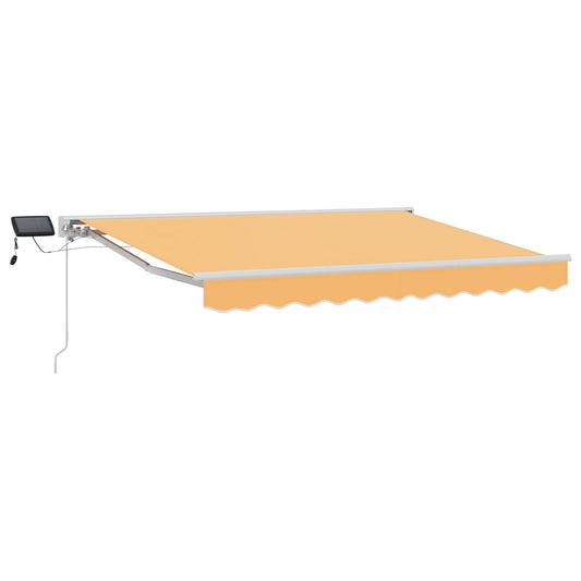 Manual Awning Frame with LEDs Sand 3 x 2.5 m
