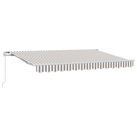 Retractable Awning 2 pcs Light Grey and White 3.5 x 2.5 m