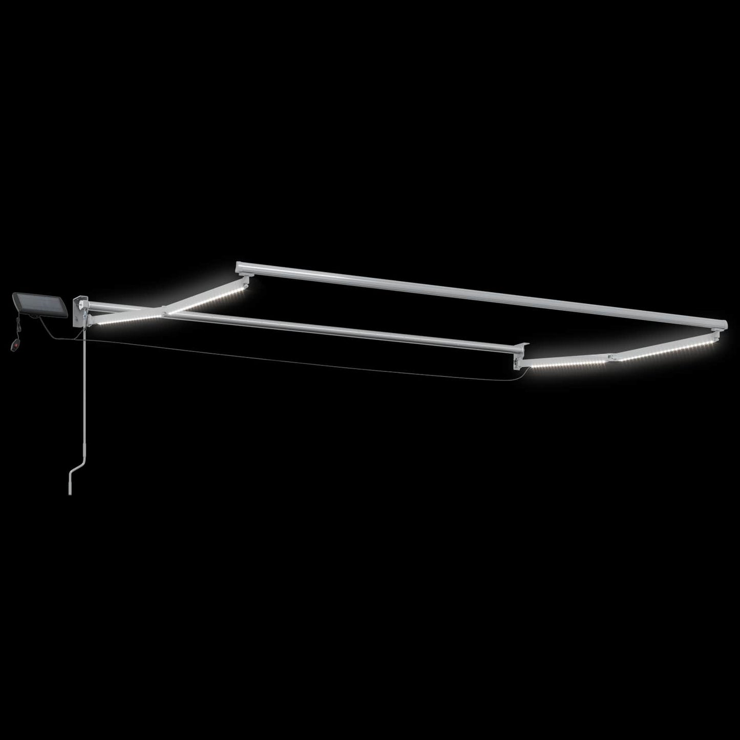Manual Retractable Awning with LEDs Sand