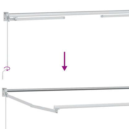 Manual Retractable Awning with LEDs Sand