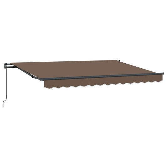 Retractable Awning Taupe 400 x 300 cm Polyester and Aluminium