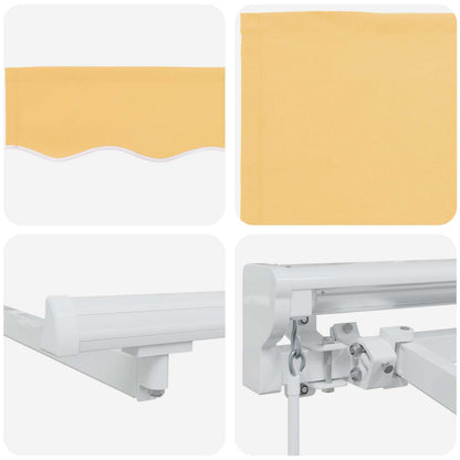 Manual Retractable Awning Sand 4 x 3 m Polyester and Aluminium