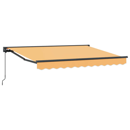 Retractable Awning Sand 4 x 3 m Polyester and Aluminium