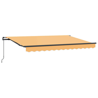Retractable Awning Sand 400 x 350 cm Polyester and Aluminium