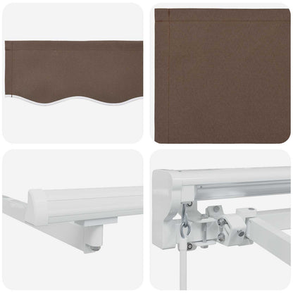 Manual Retractable Awning Taupe 4 x 3.5 m