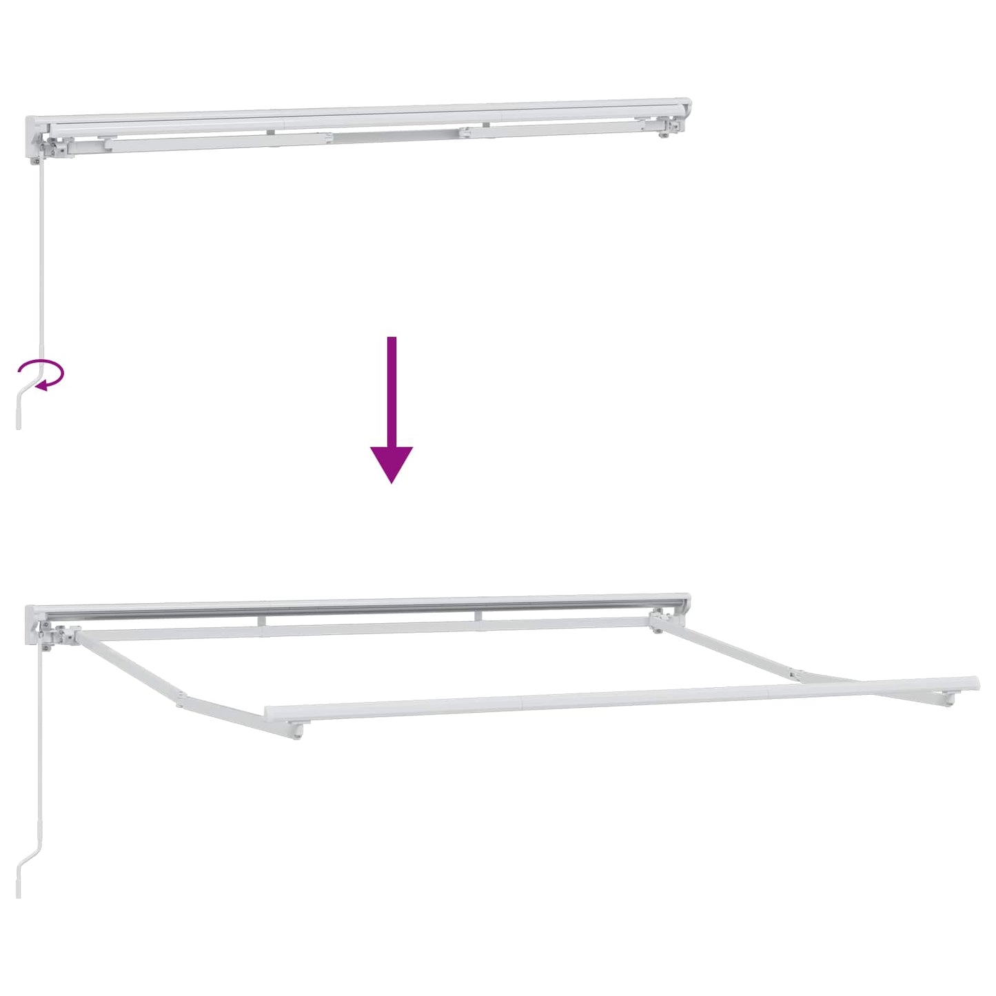Manual Retractable Awning Taupe 4 x 3.5 m