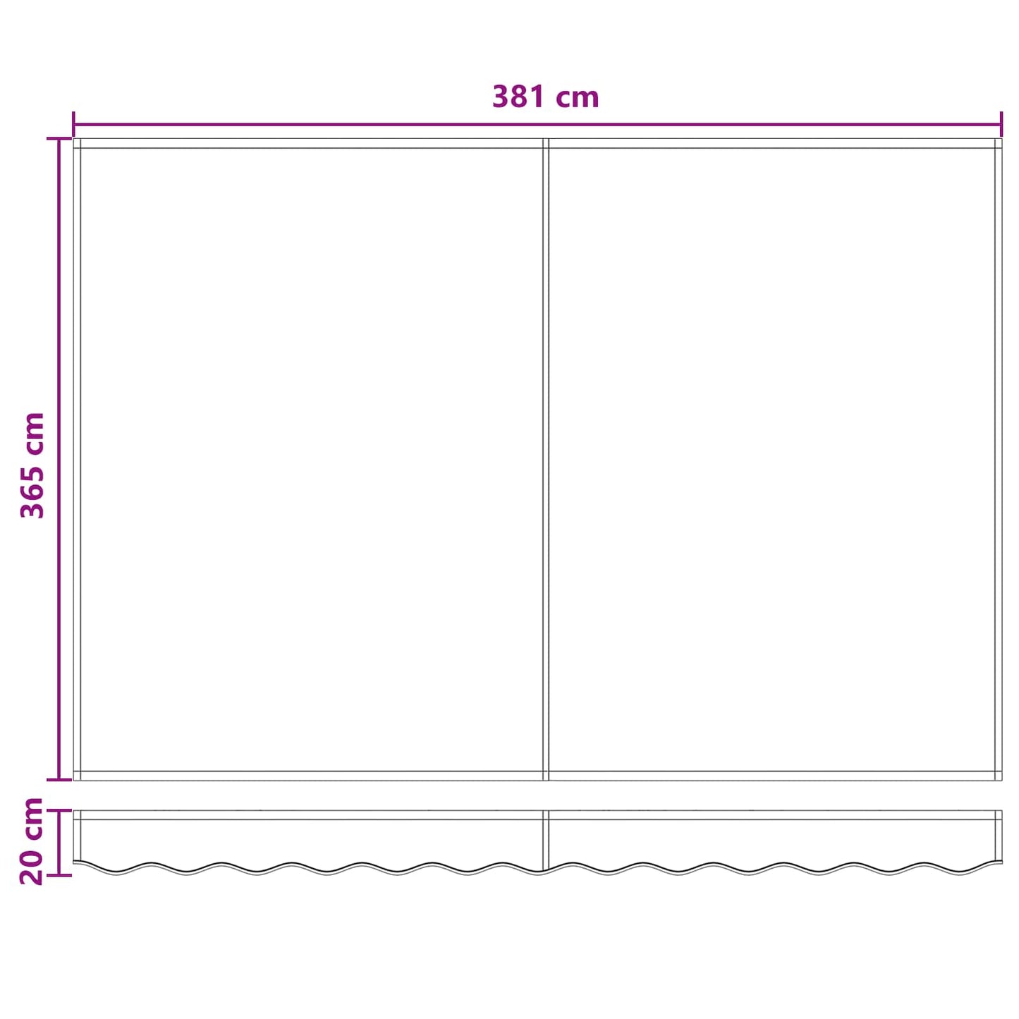 Manual Awning Frame with LEDs Taupe 4 x 3.5 m