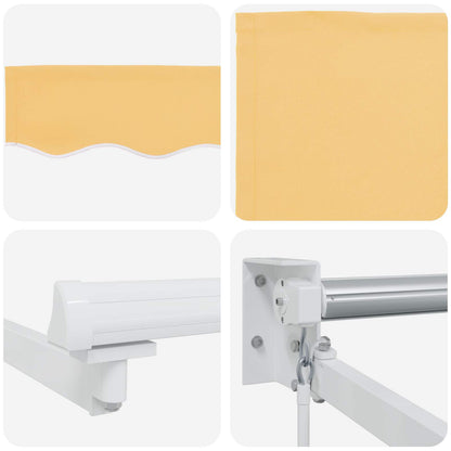 Manual Retractable Awning with LEDs Sand