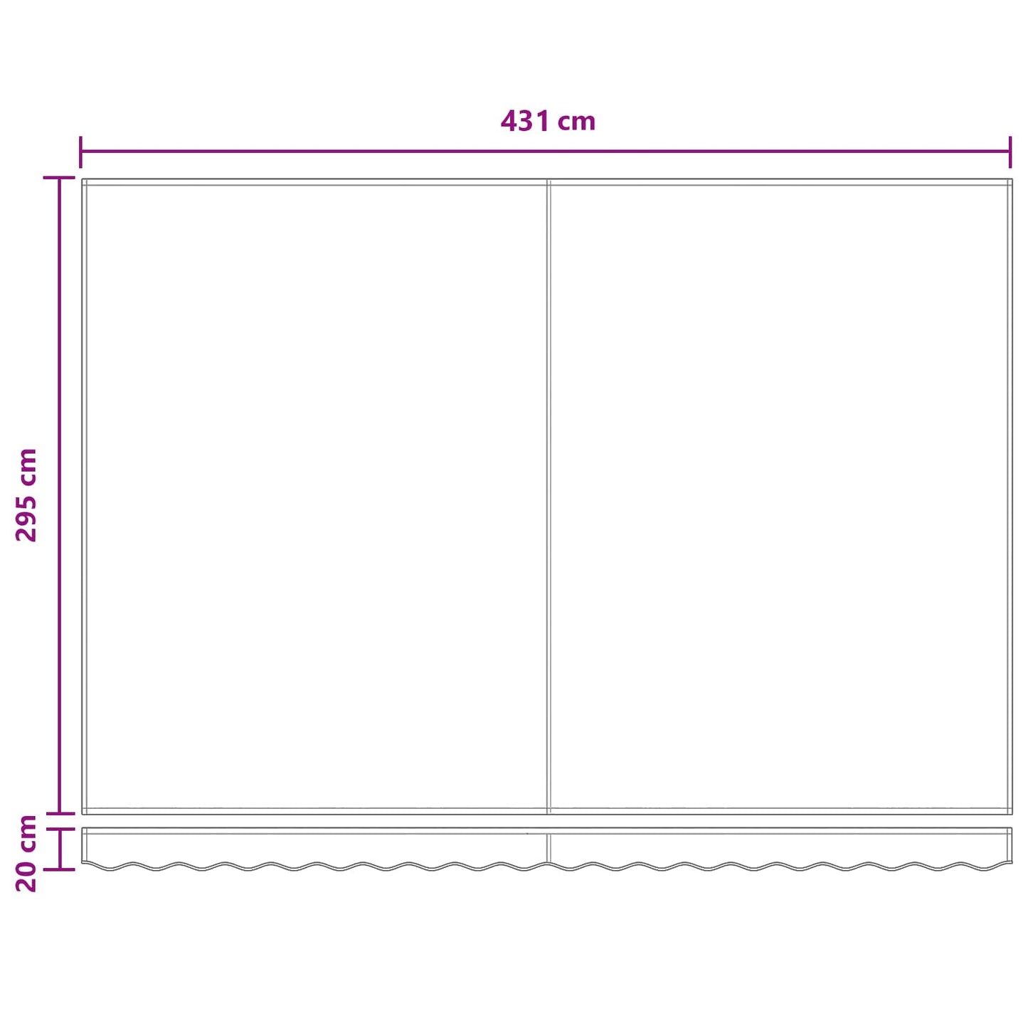Manual Retractable Awning with LEDs Sand