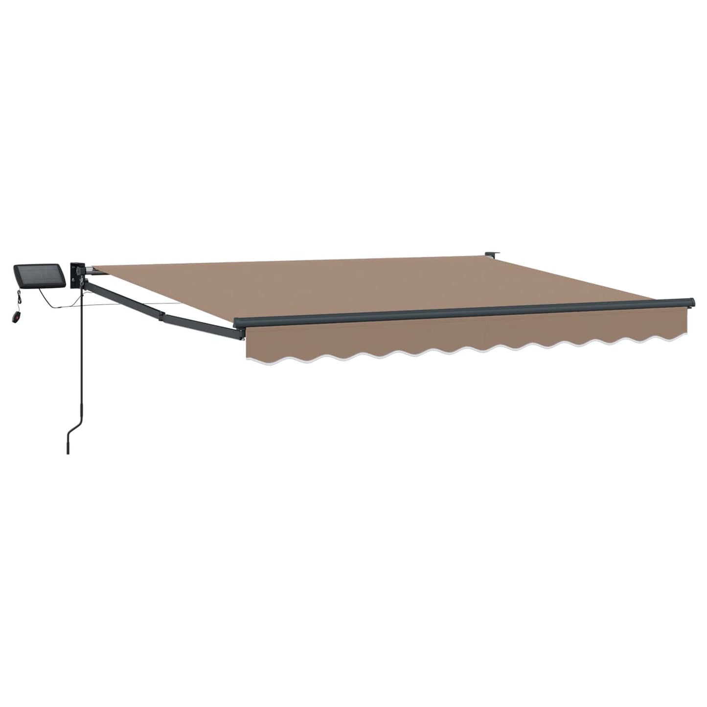 Manual Retractable Awning with LEDs Taupe