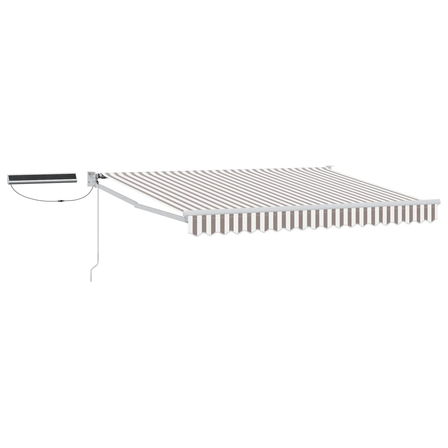 Electric Retractable Awning Light Grey and White