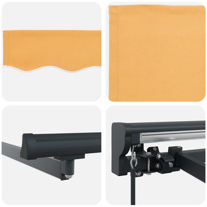 Retractable Awning Sand 4.5 x 3 m Polyester and Aluminium