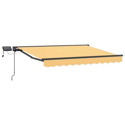 Manual Awning Frame with LEDs Sand 4.5 x 3 m