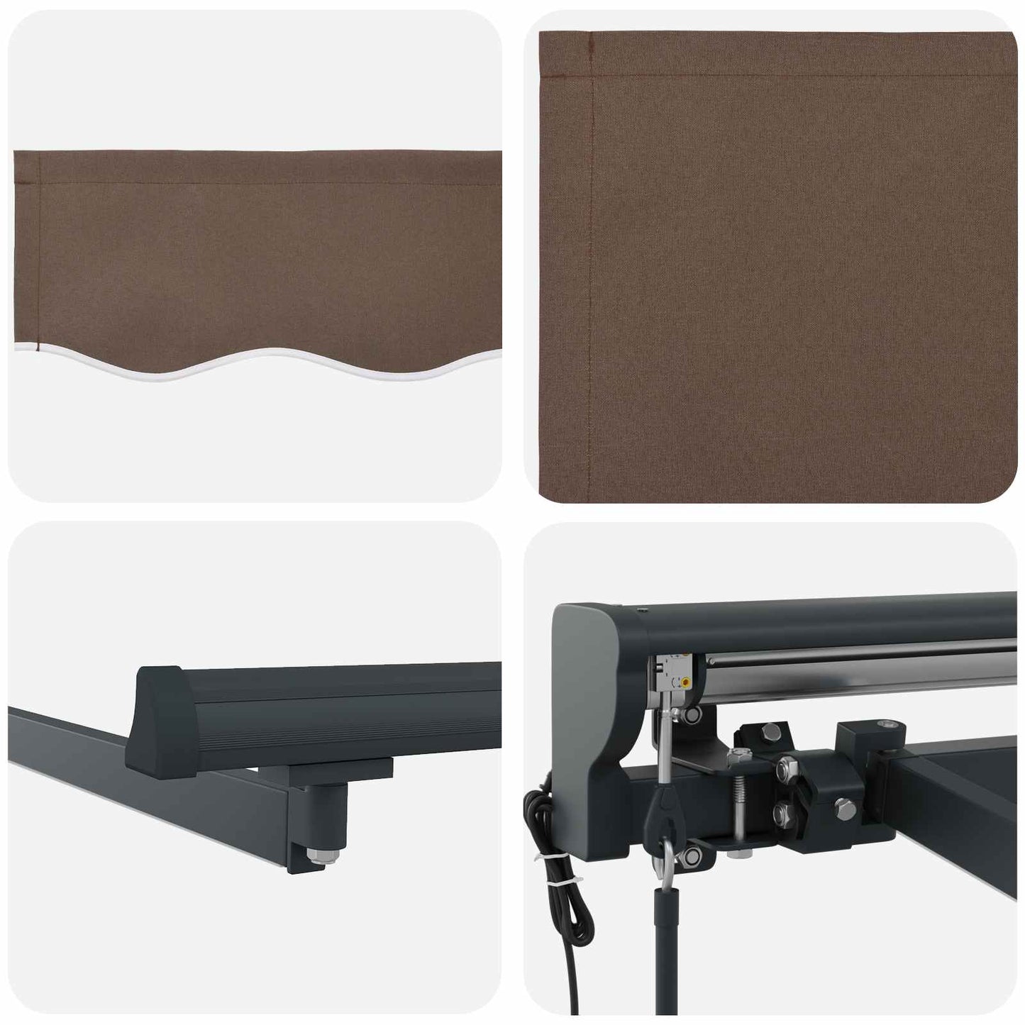 Electric Retractable Awning Taupe 4.5 x 3.5 m