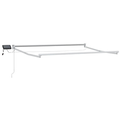 Manual Retractable Awning with LEDs Sand