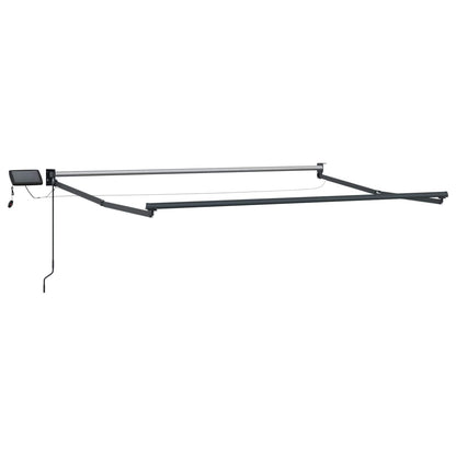 Manual Retractable Awning with LEDs Sand