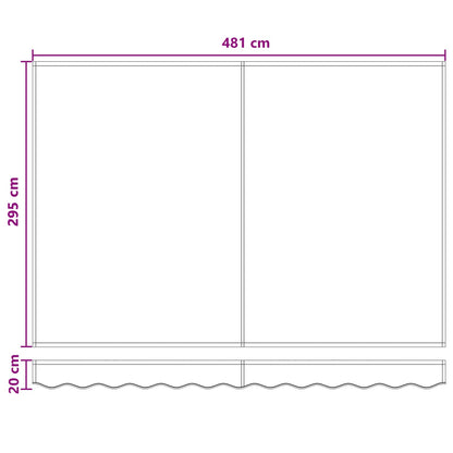Manual Retractable Awning with LEDs Sand