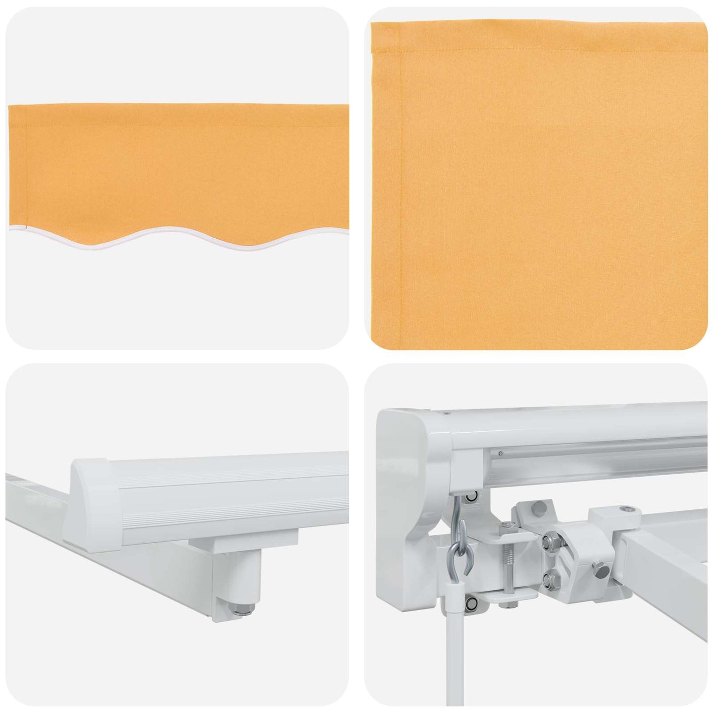Manual Retractable Awning Sand 5 x 3 m Polyester and Aluminium